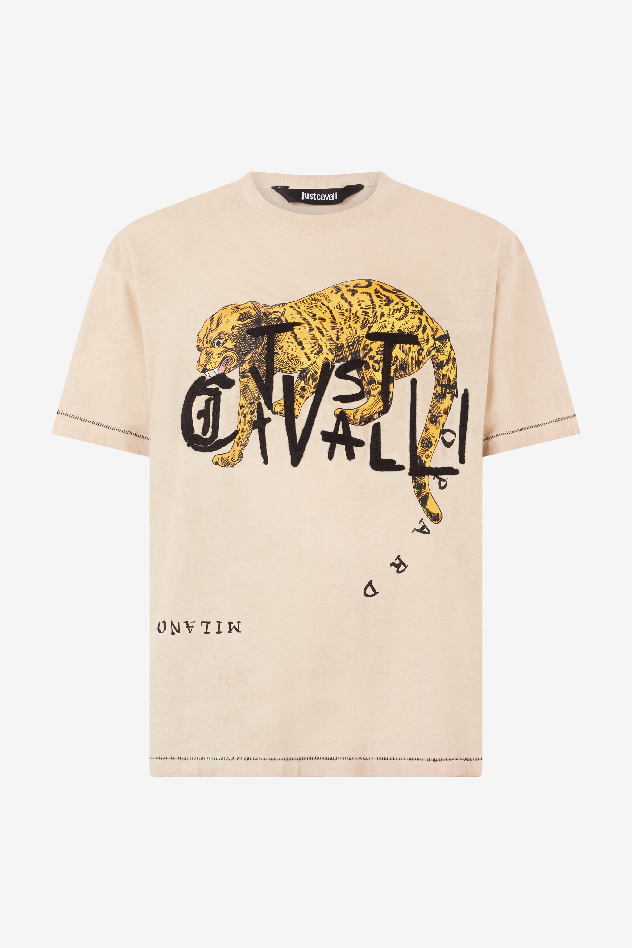 JC T-Shirt With Leopard Light Brown UFT039-UF059