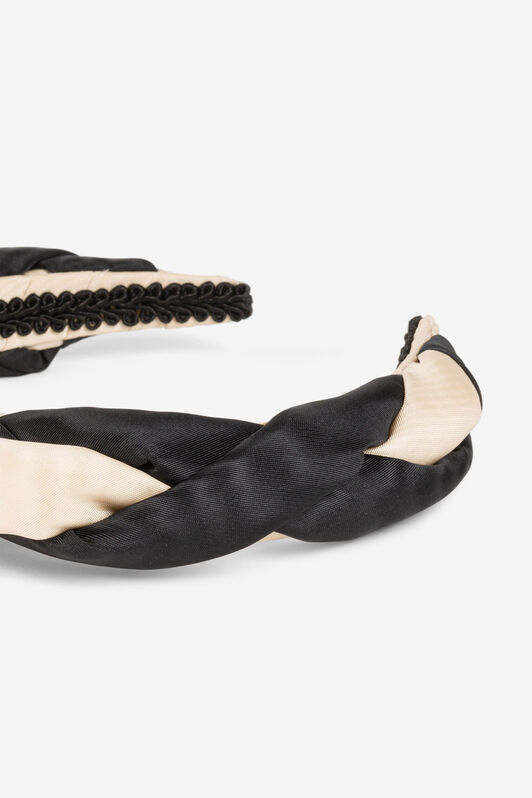 RC Braid-detail headband Ivory/Black QWI002-RD022