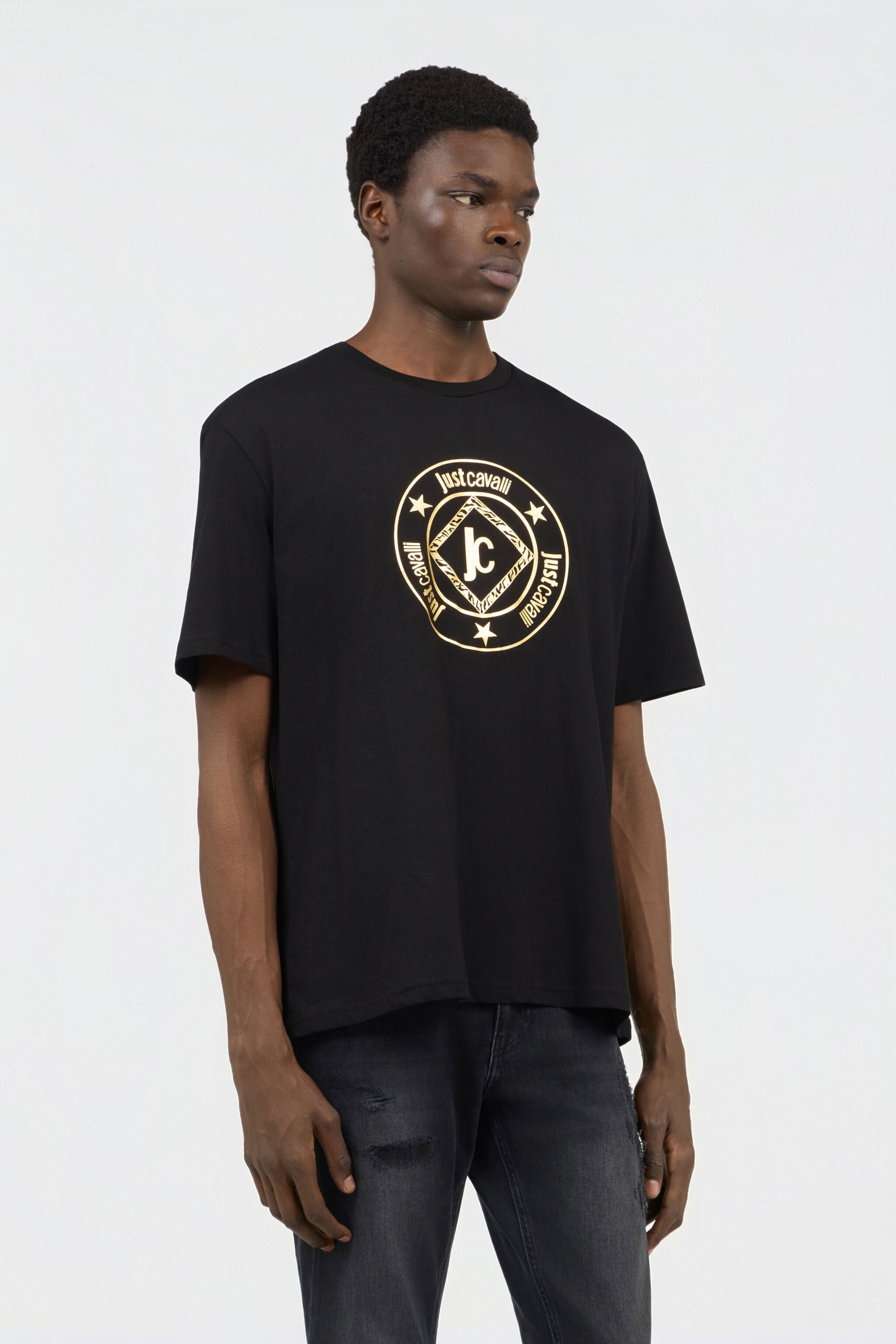 JC Black T-Shirt With Logo BLACK RRT939-RR201