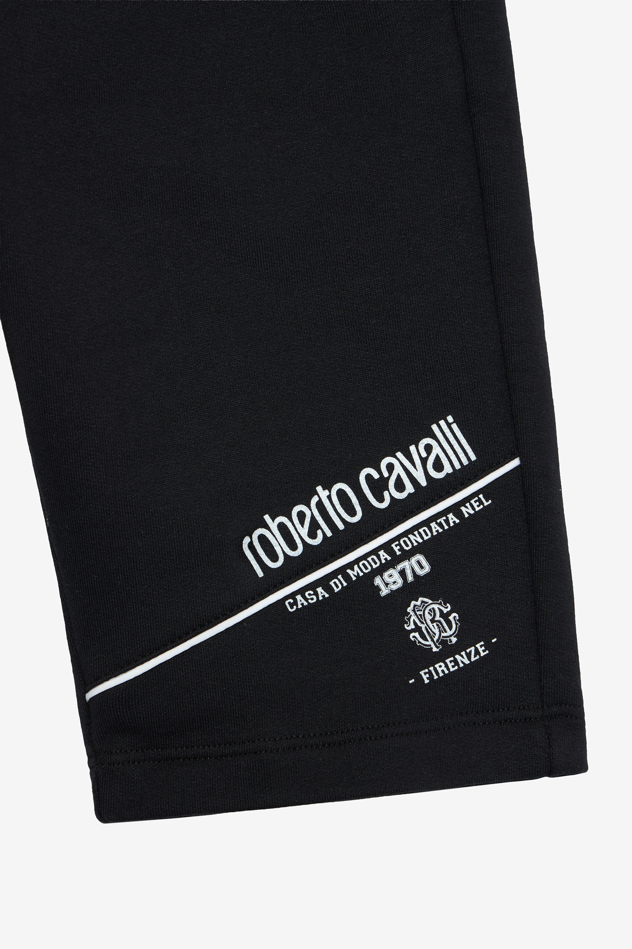 JU Black Bermuda Shorts with Logo and RC Monogram BLACK VJT25B-CF050