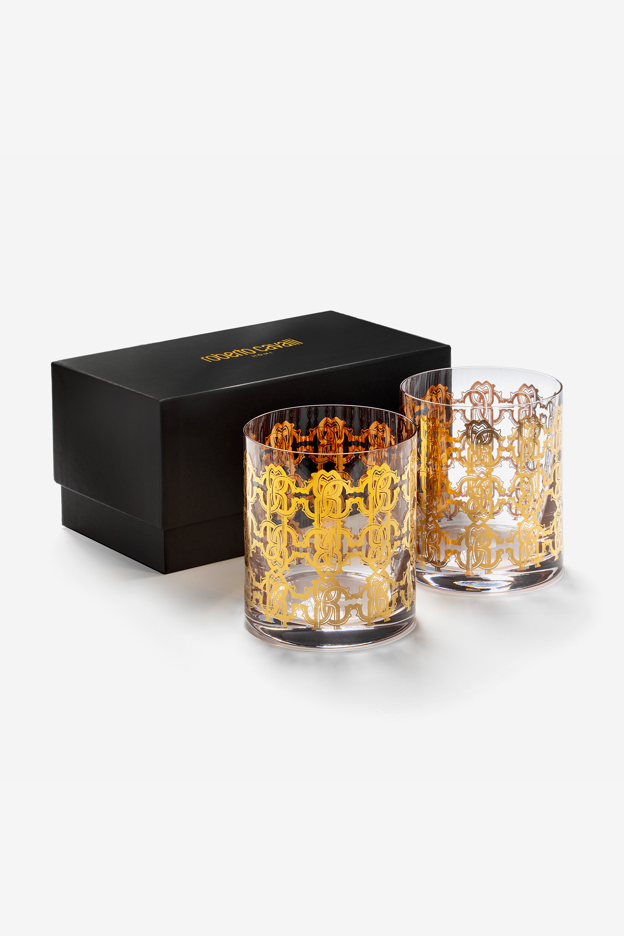 HO MONOGRAM ALLOVER GOLD 2 GLASSES SET Or RALA05-IA010