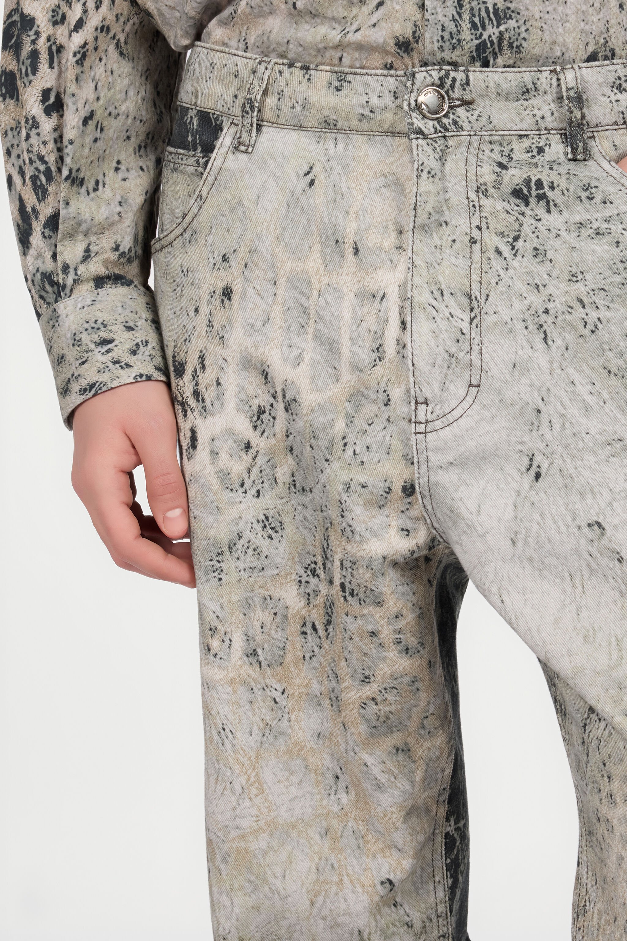 RC Jaguar Print Jeans RC Jaguar Print Jeans GREY/BLACK XNJ210-EAI31