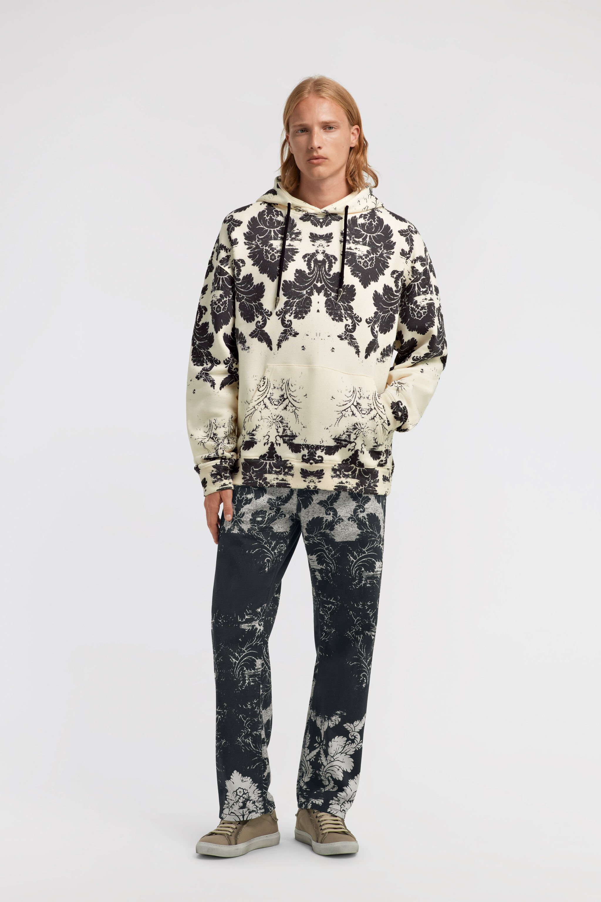 RC Appaloosa print Sweatshirt Schwarz/Weiß TRT69C-CF050