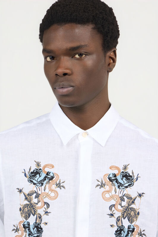 RC White Embroidered Shirt OFF WHITE SOT70K-3HM70