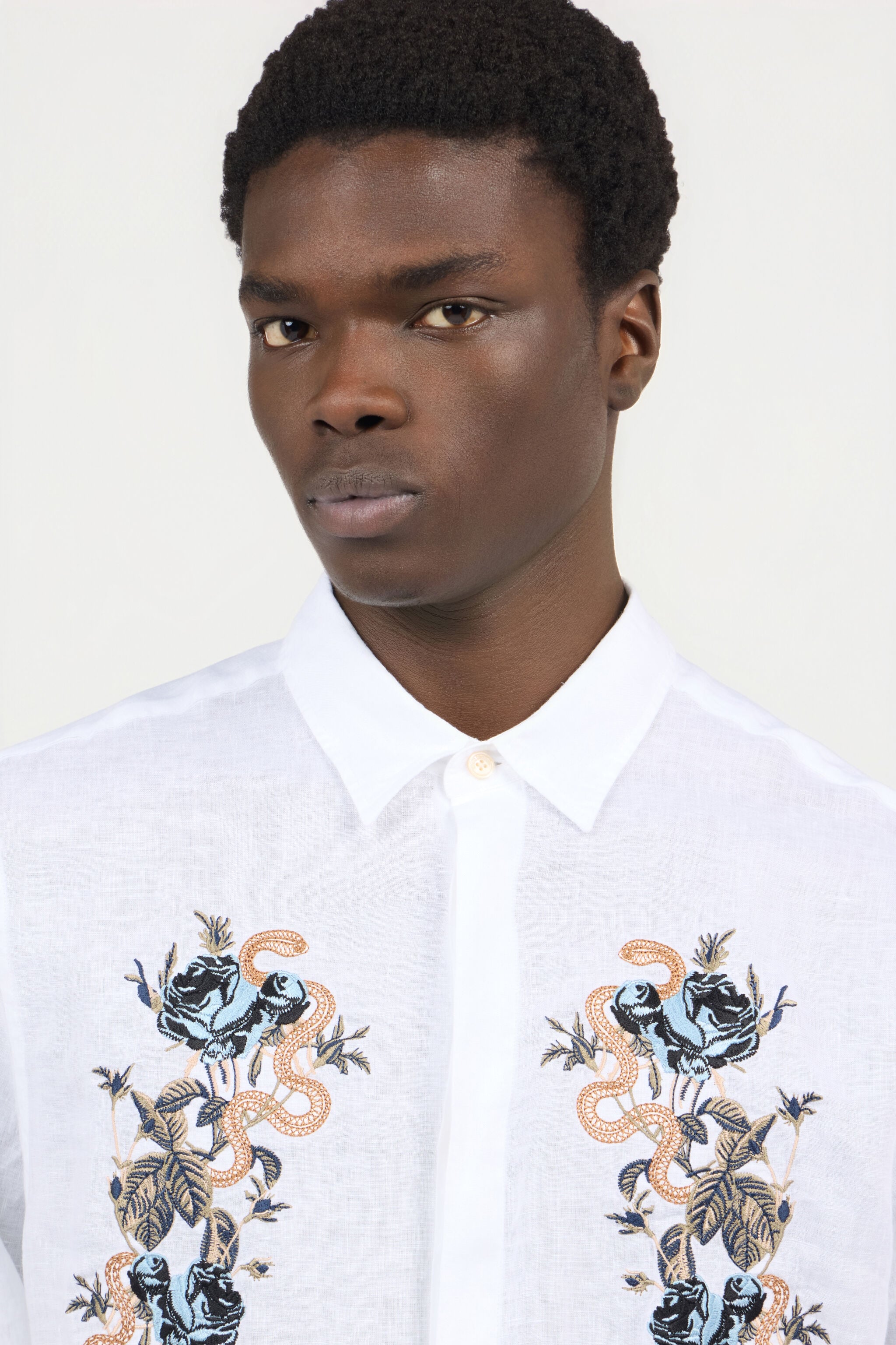 RC White Embroidered Shirt OFF WHITE SOT70K-3HM70