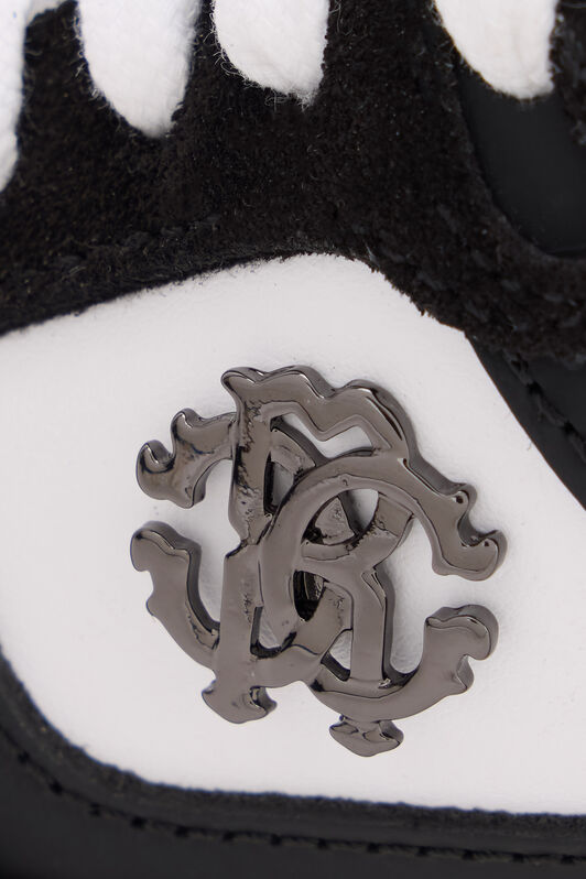 JU Two-Tone Sneakers With RC Monogram BLACK/WHITE TJS02R-PZJ02