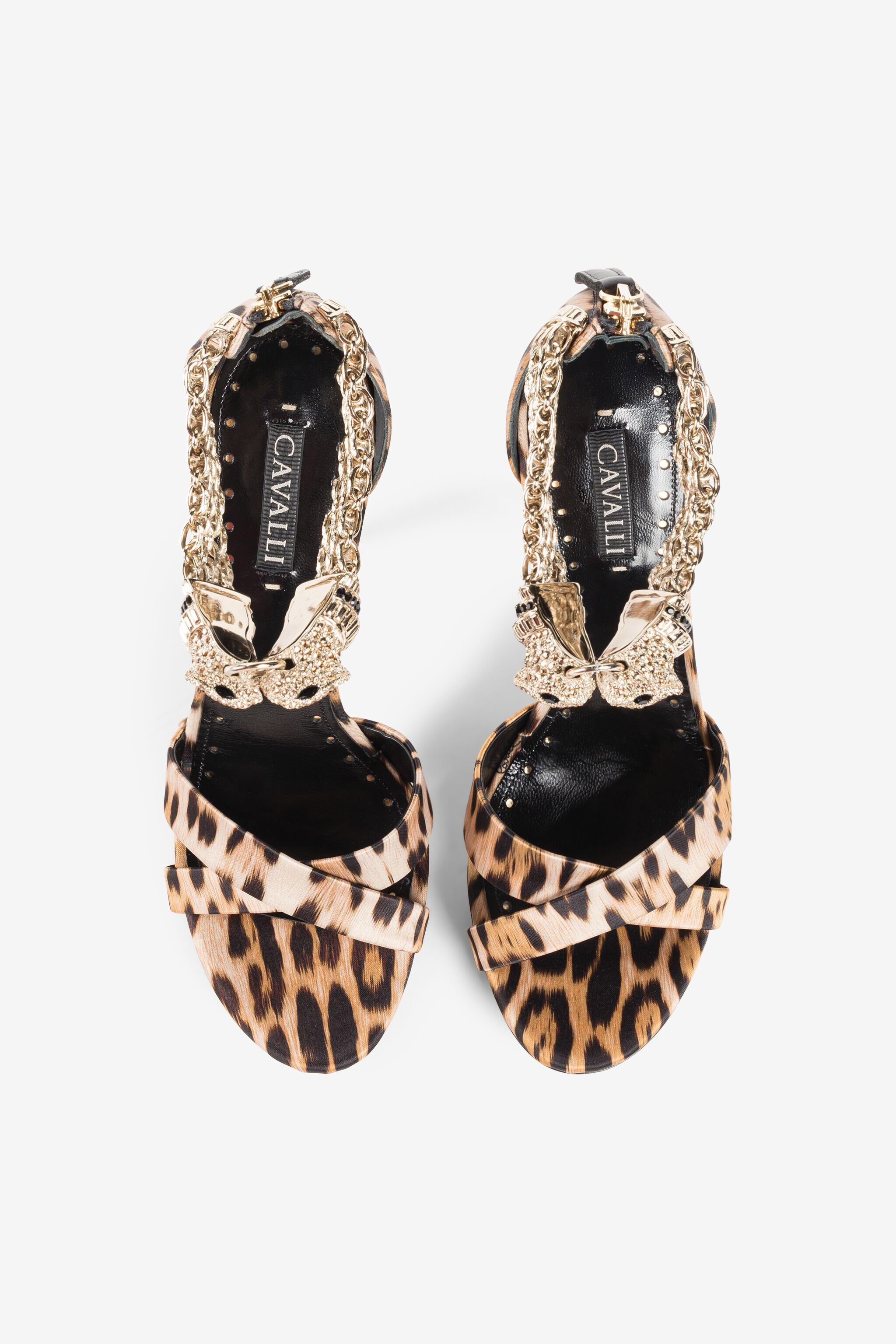 RC 125mm leopard-print sandals Light Brown OQS032-SE129