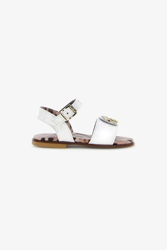 JU RC Logo Sandals White RJS01I-PZJ02