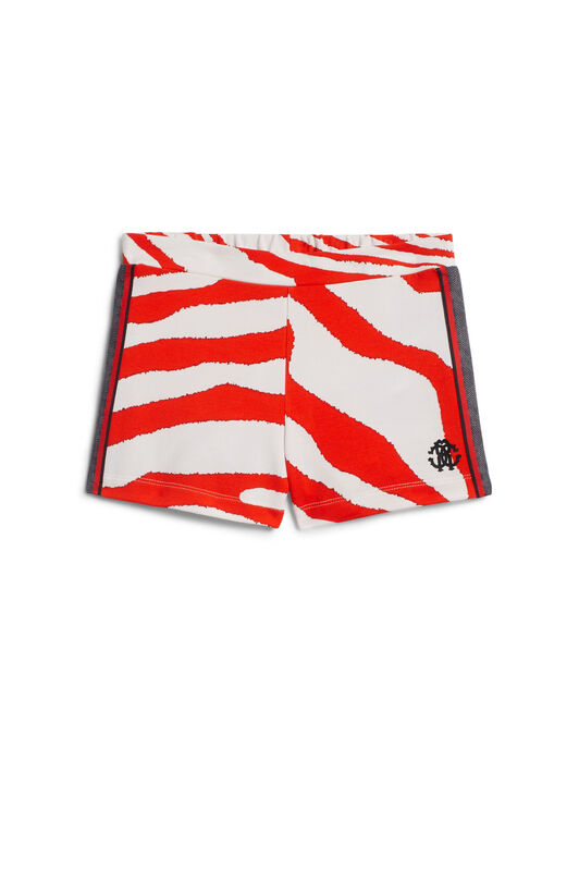 JU Zebra print jersey shorts RED/WHITE IJT208-FOQ63