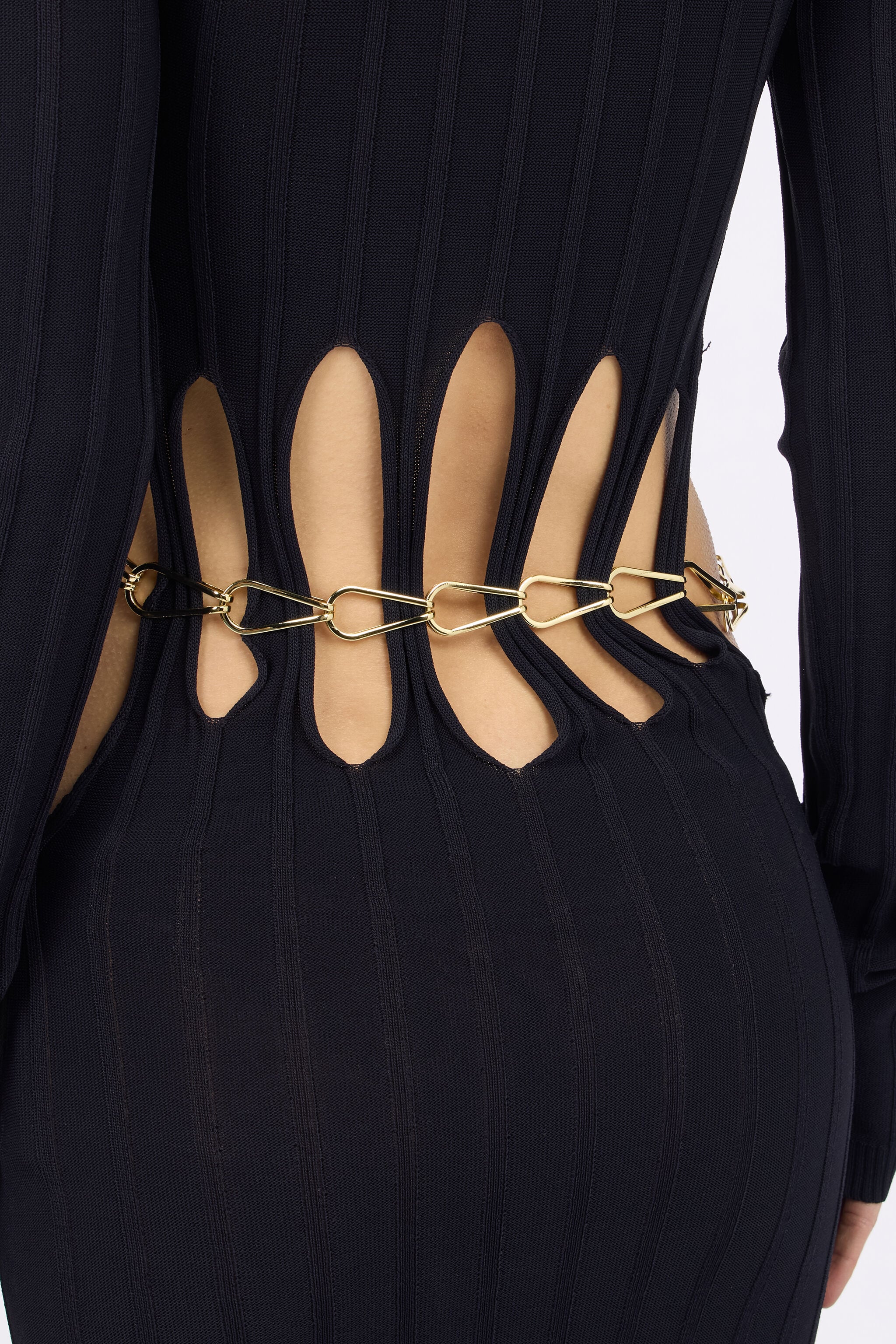 JC Vestido Midi Negro Con Detalle Cut-Out JC Vestido Midi Negro Con Detalle Cut-Out BLACK WFT291-WF689