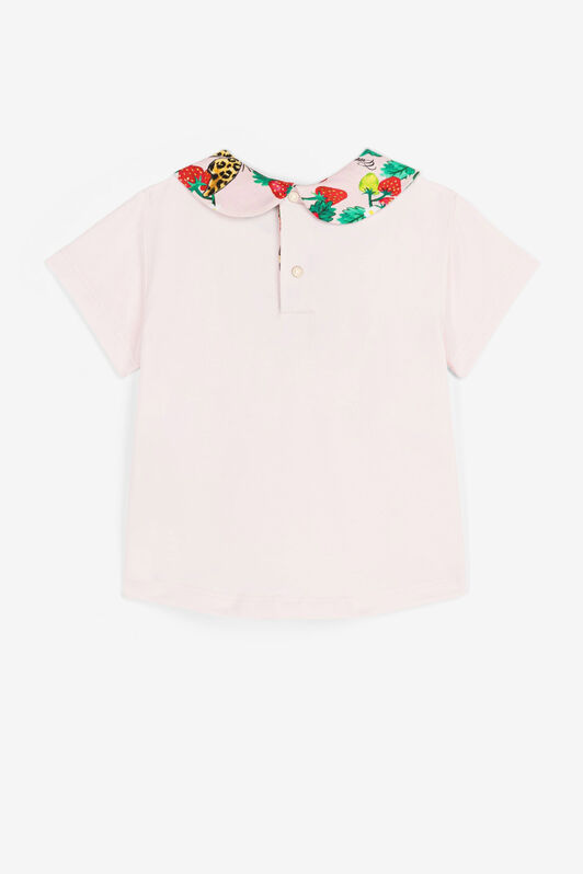 JU Top mit Schmetterlings- und Erdbeer-Stickerei Rosa QJT701-JV025