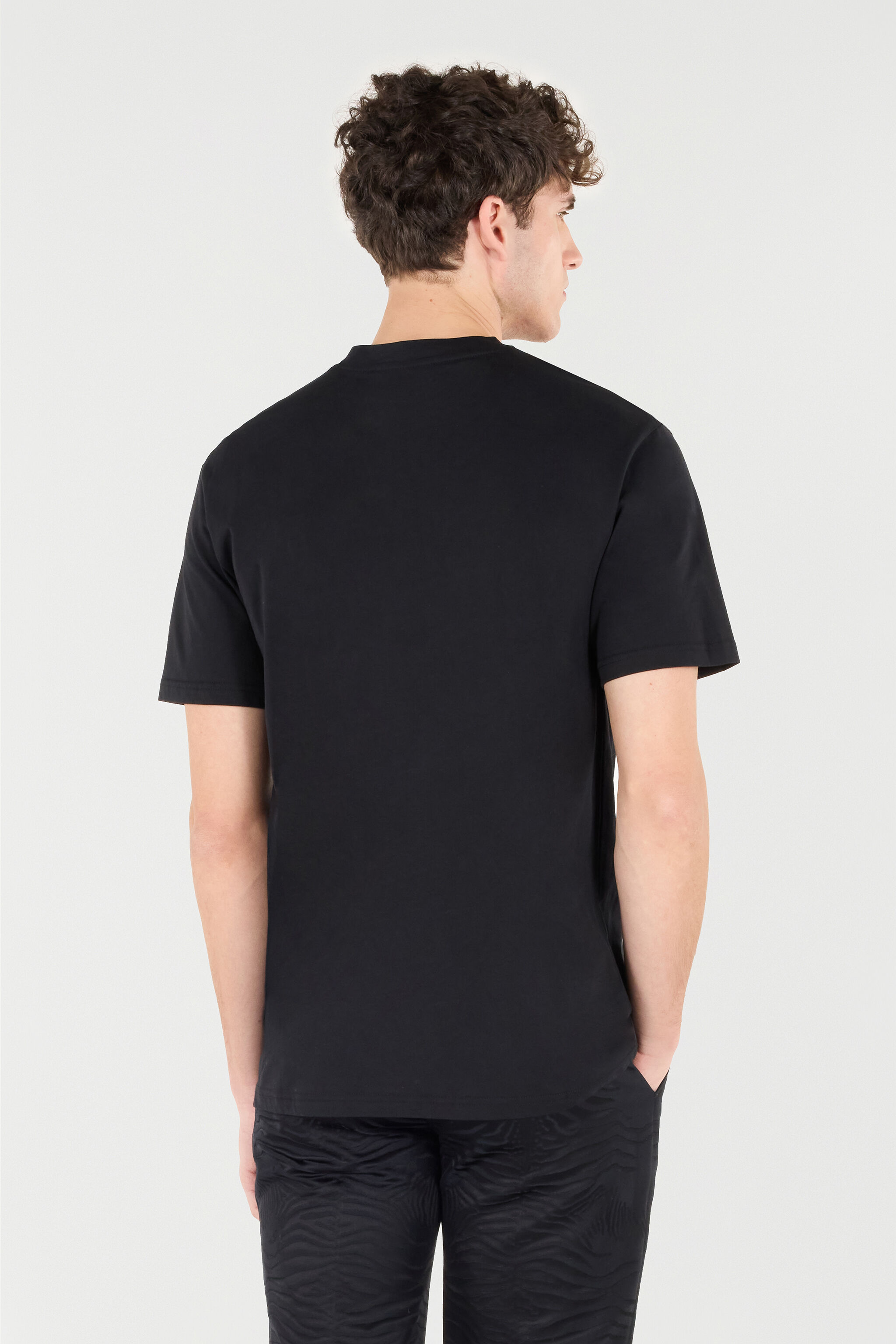 RC T-Shirt Mit Stickerei In Form Des Monogramms RC Und Logo Schwarz POT60A-JD060