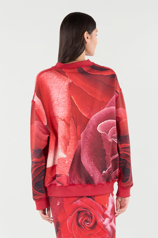 RC Sweatshirt Mit Maxi-Print Rose Rot UKT67B-HUN48