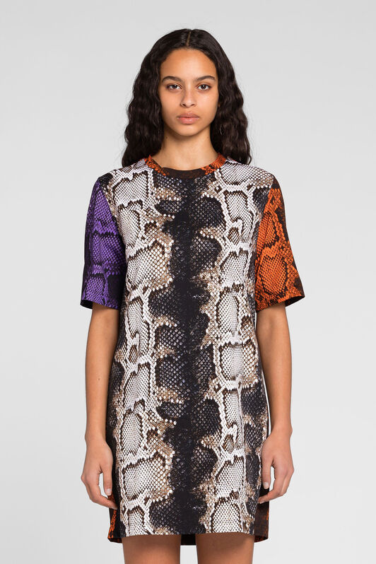 RC Python-Print Mini Dress NATURALE/NATURALE PQT10A-3PF01