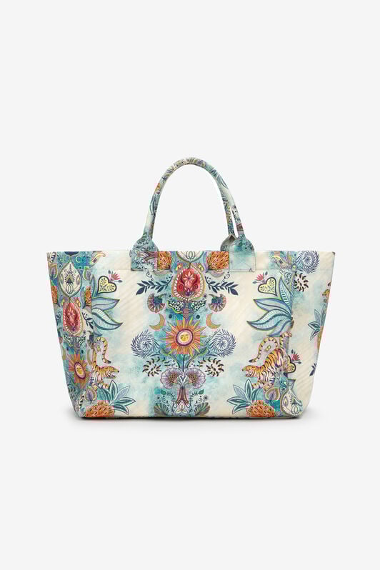 JC Tropical Garden Print Shoulder Bag JC Tropical Garden Print Shoulder Bag 217 AZZURRO + 582 AR WFB118-WF448