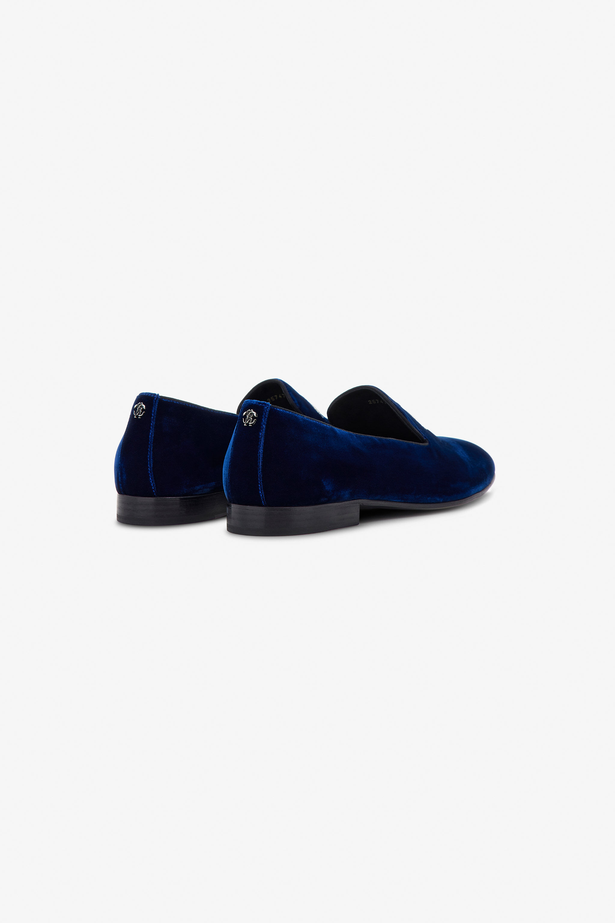 RC Velvet loafers with Monogram Mirror Snake Dark blue SRS003-VL005