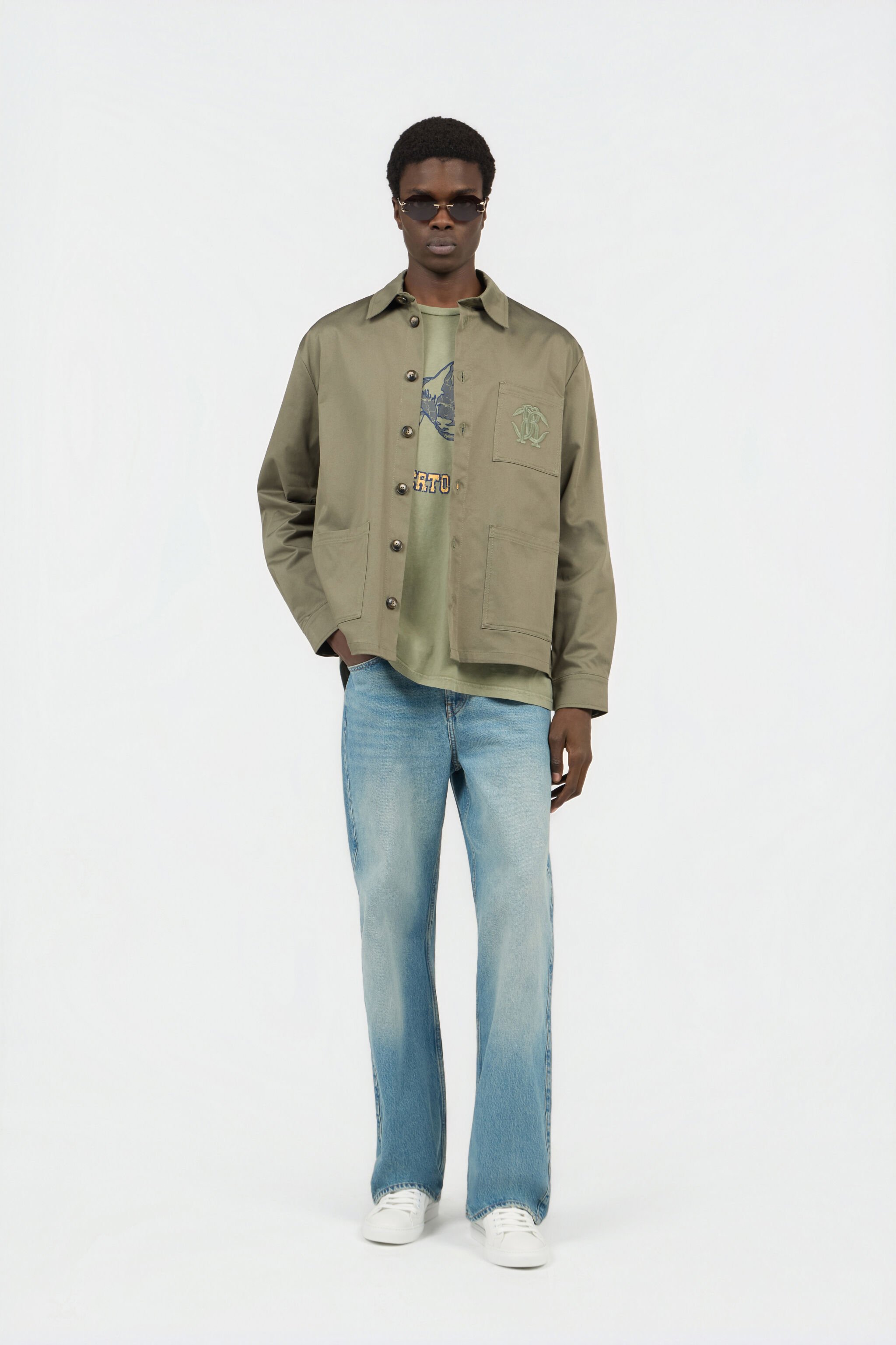 RC Jeans Wide-Leg Azzurri con Monogram RC DUSTY LT. BLUE SOJ20G-DS026