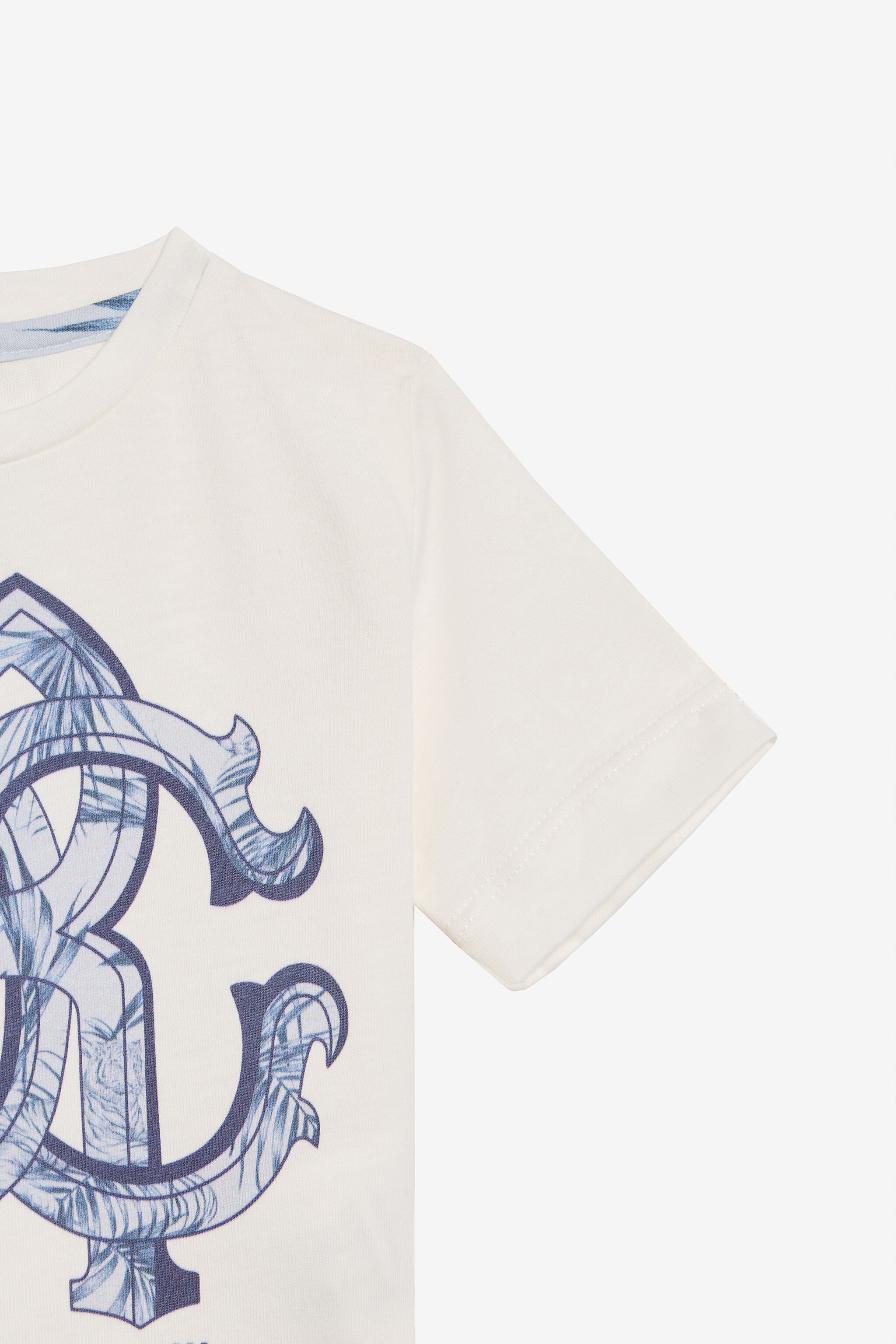 JU Kids T-Shirt With Monogram RC MILKY WHITE TJT647-JD001