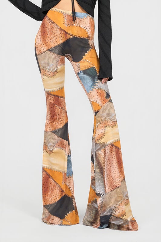 RC Patchwork Print Hose RC Patchwork Print Hose BROWN XQT206-LNT29