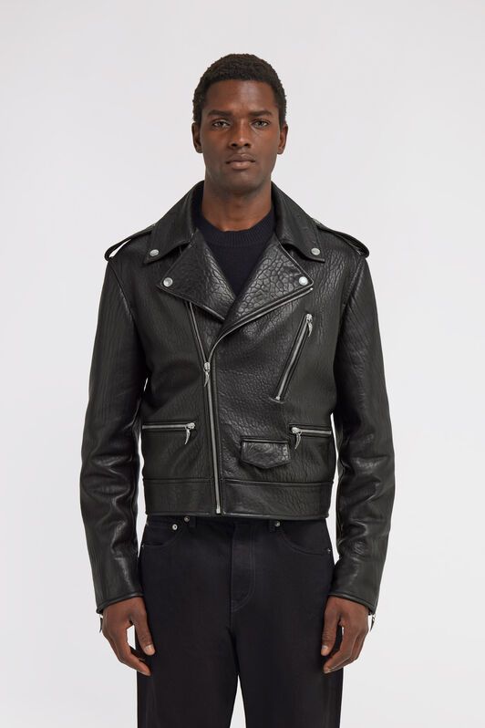 RC Chaqueta Motera de Cuero Negro TRP870-PN451
