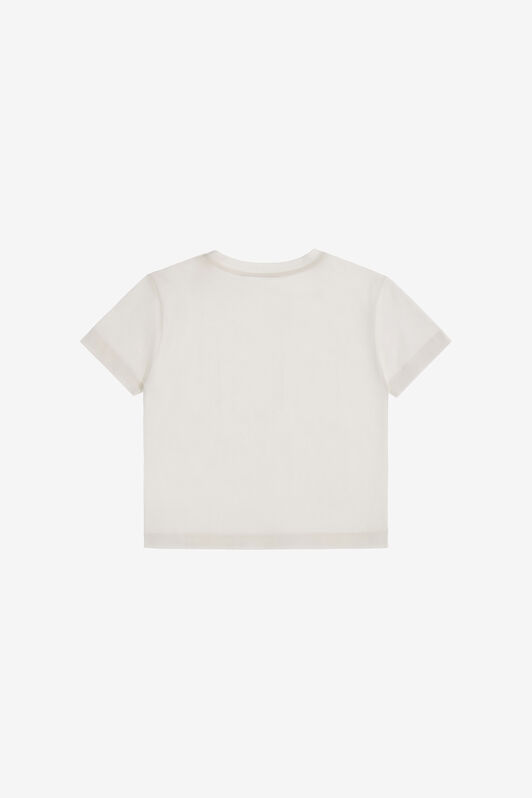 JU Camiseta De Algodón Con Monograma RC Milky white SJT618-JD001