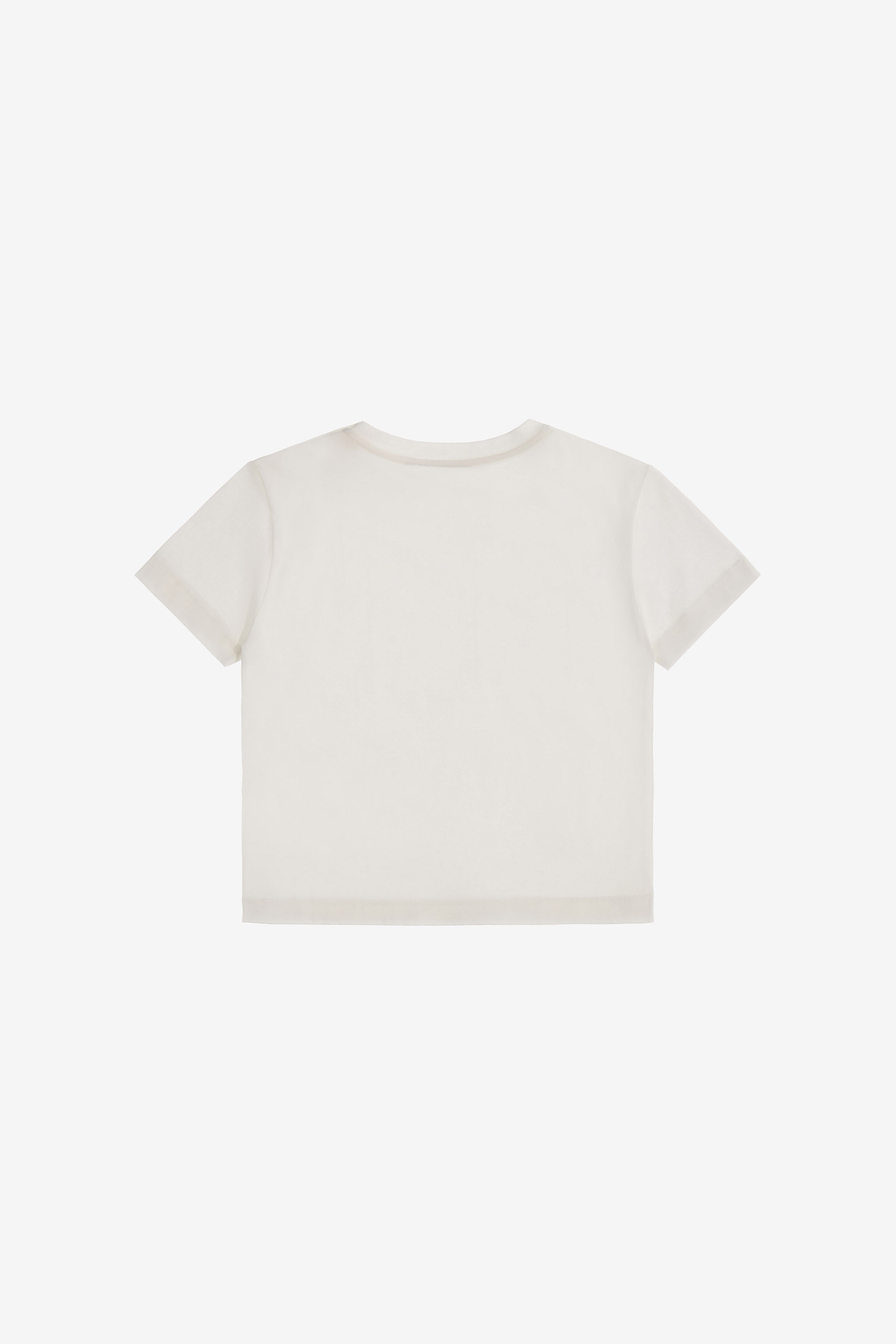 JU Camiseta De Algodón Con Monograma RC Milky white SJT618-JD001