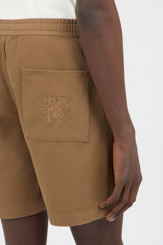 RC Brown Belted Cotton Shorts MILITARY GREEN SOT20C-FA017