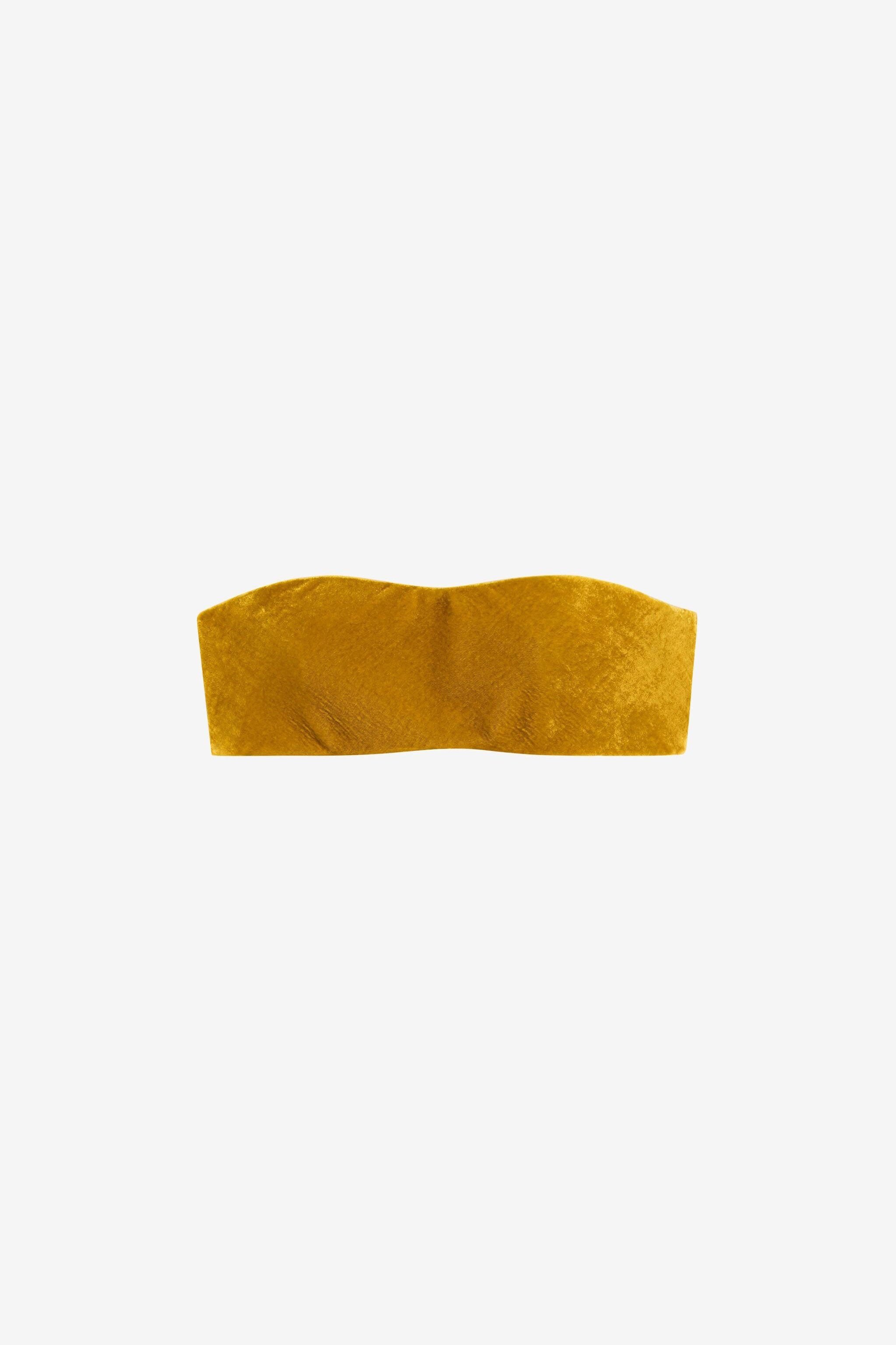 RC Bandeau-Top aus Samt Gelb PWT605-VL067