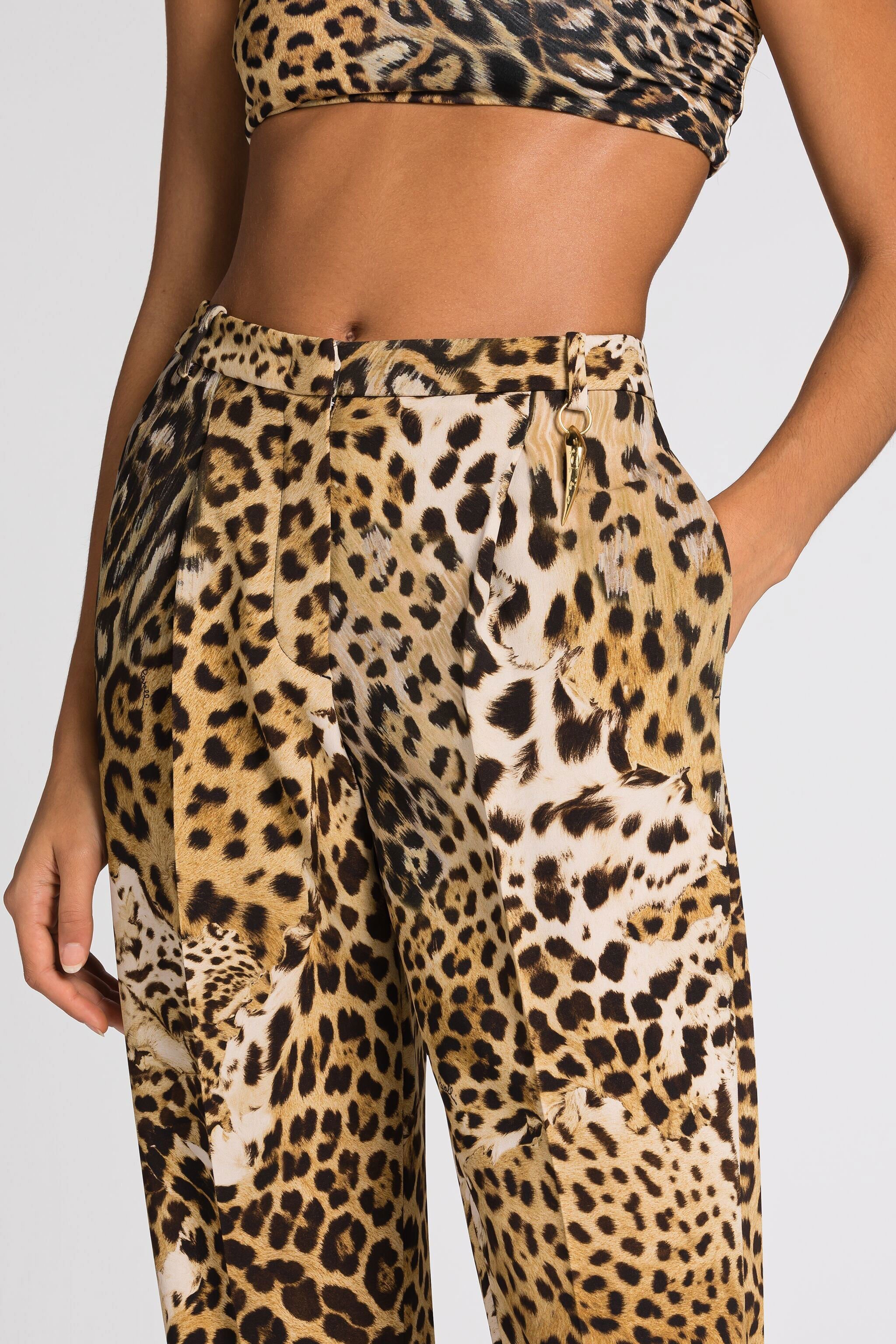 RC Pantaloni a gamba dritta con stampa Jaguar Marrone chiaro QWT206-ORG34
