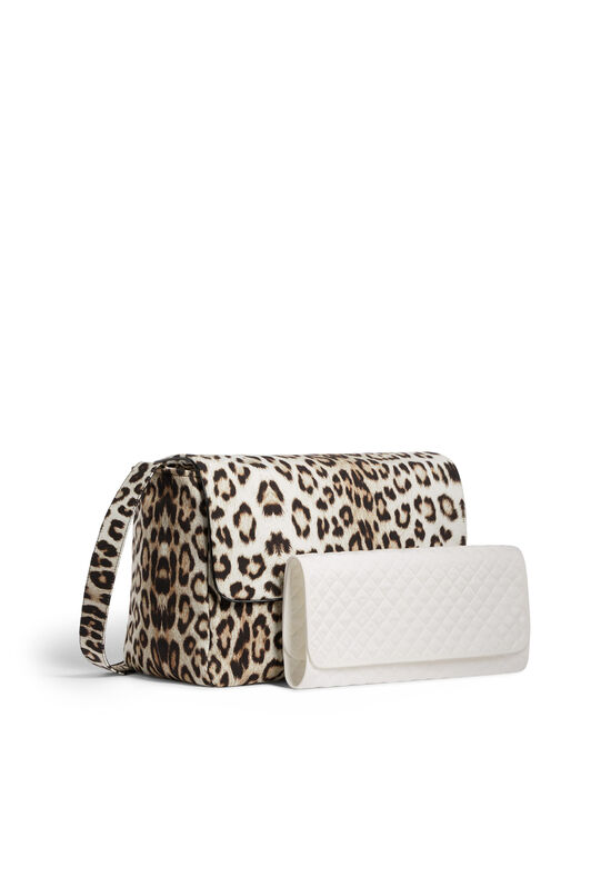 JU Leopard print changing bag BEIGE/MILKY/BLACK IJB003-JFQ64