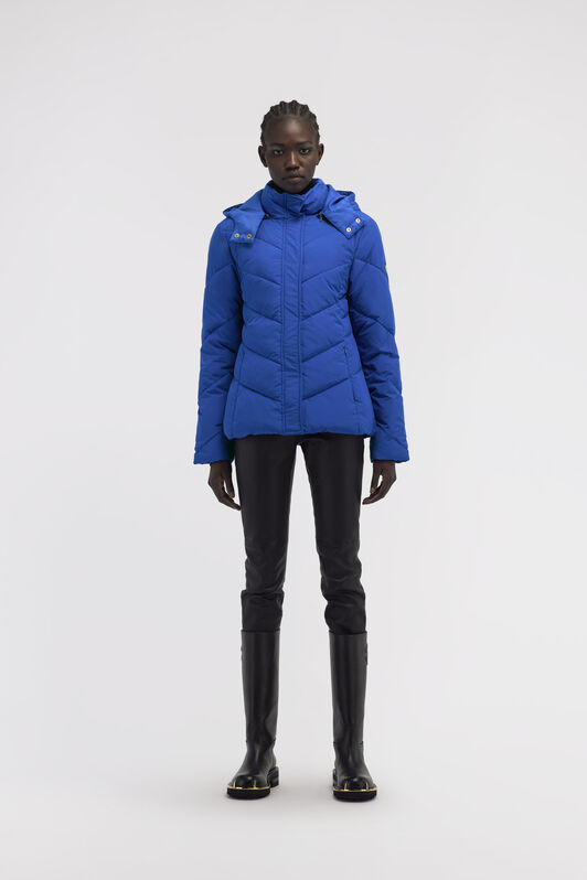 RC Short down jacket with logo Blue NOT40B-SB001