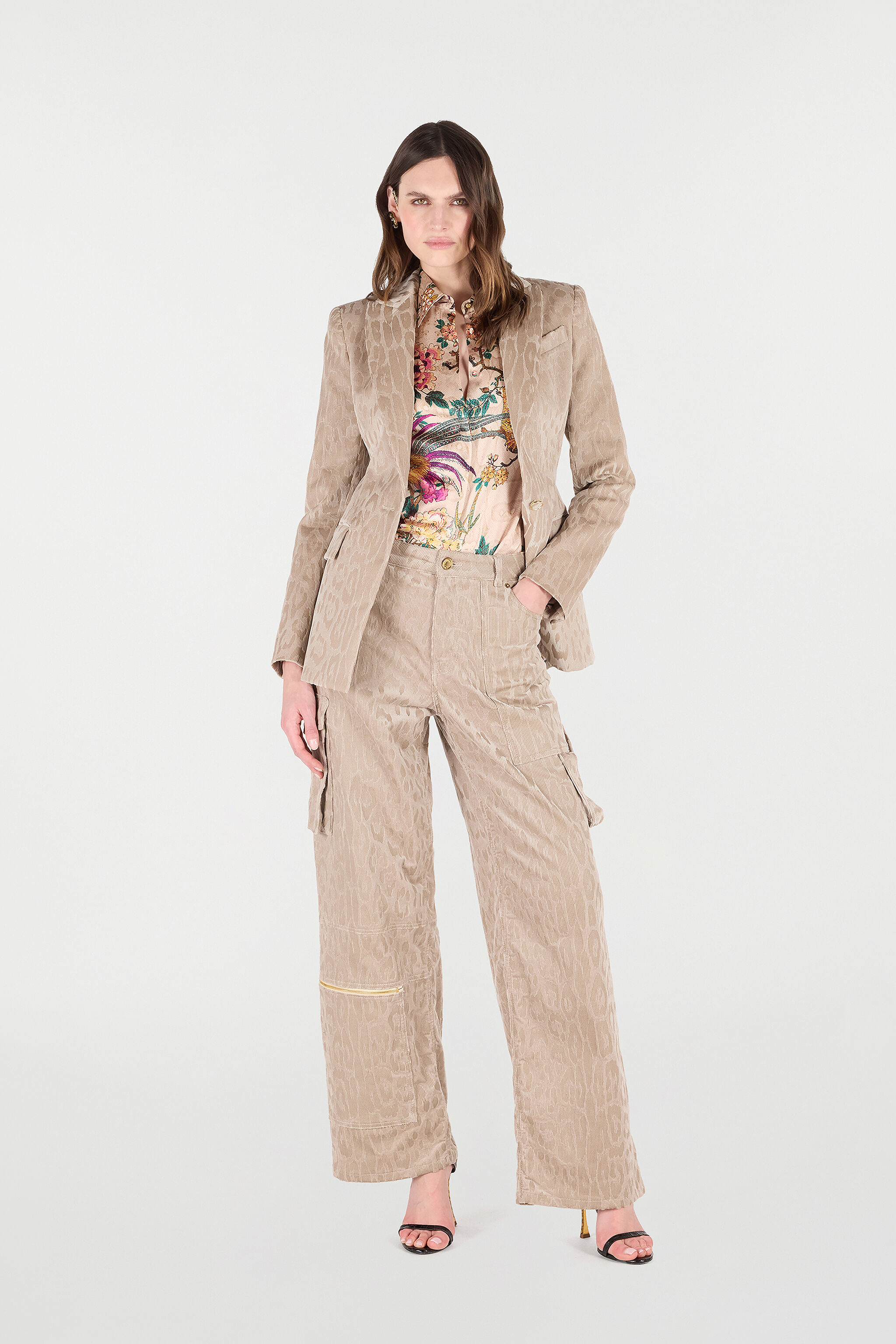 RC Corduroy Jacket in Jaguar Skin BEIGE CHIARO VKT401-VL076