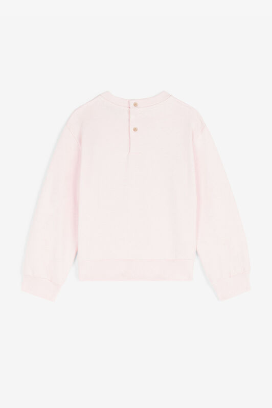 JU Teddy Bear-Print Cotton Sweatshirt Pink RJT902-CF050