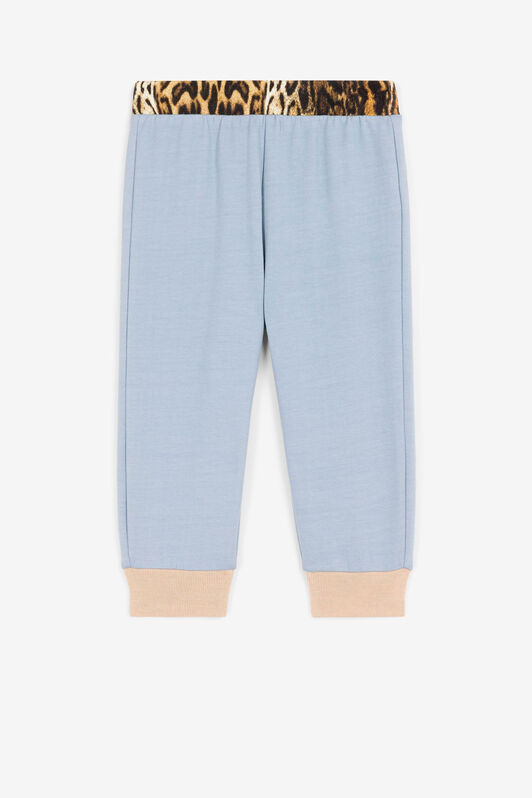 JU Ocelot-Print Sweatpants Azul claro PJT259-CF050