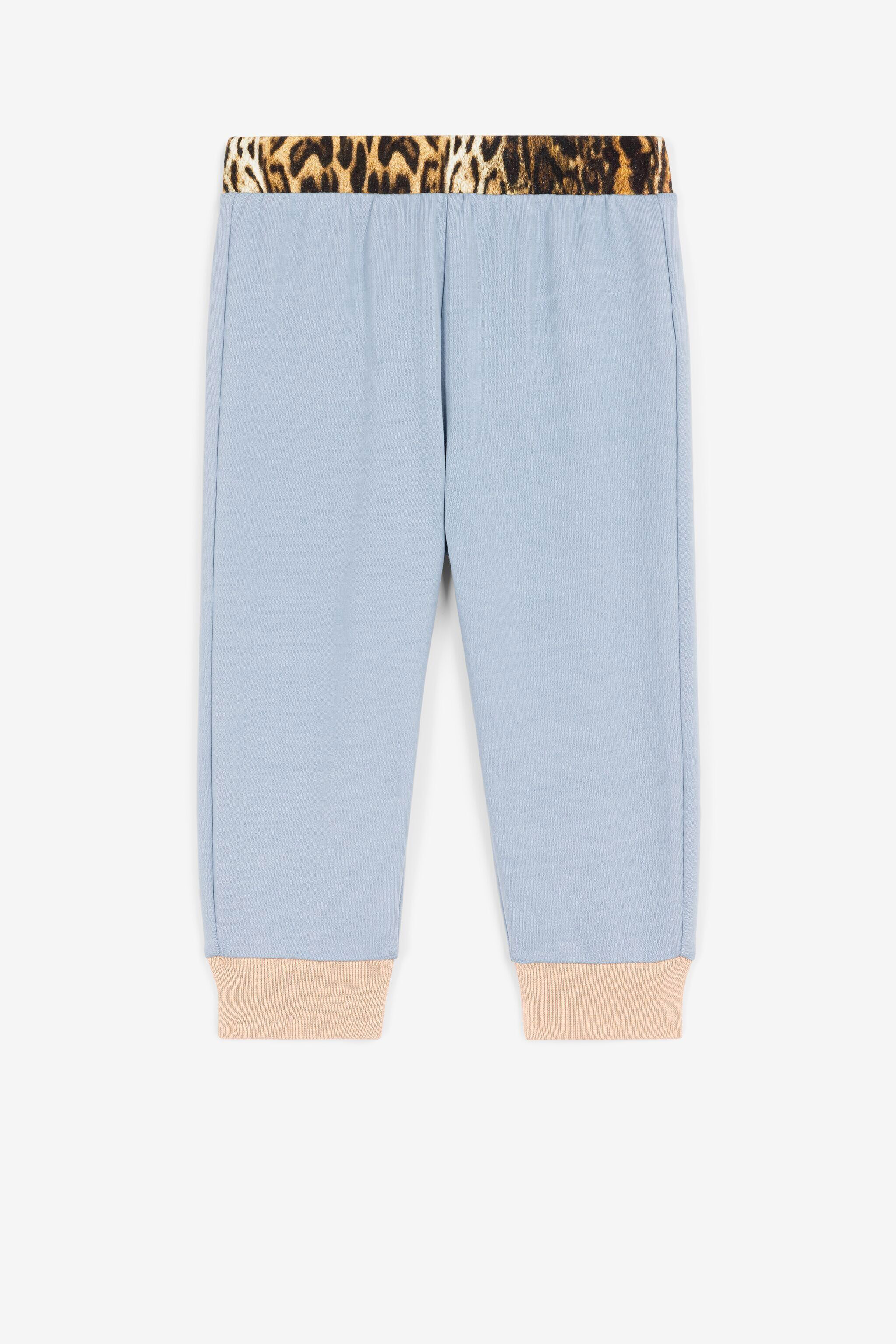 JU Ocelot-Print Sweatpants Azul claro PJT259-CF050