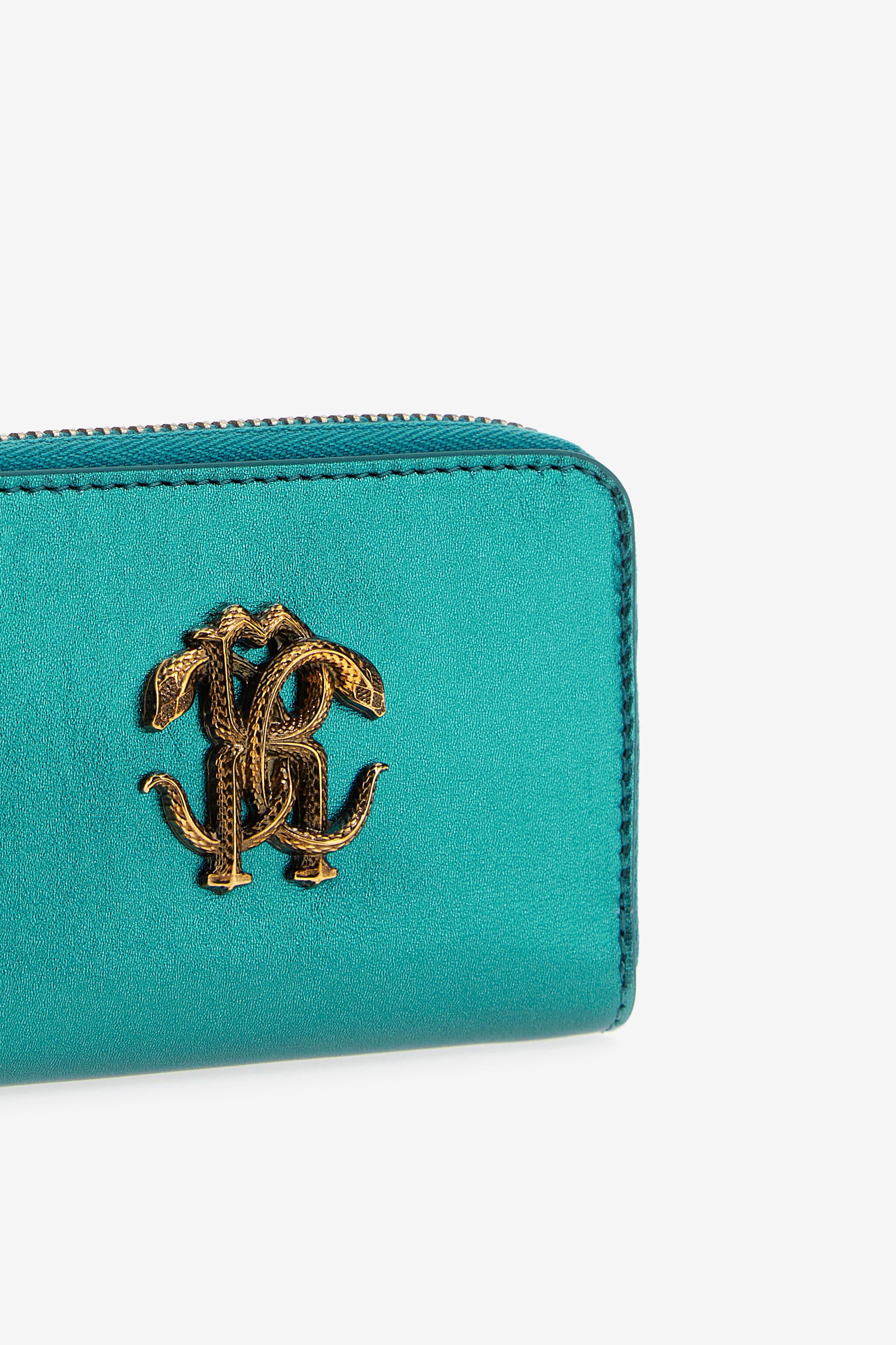 RC Small wallet with Monogram RC and zip Light blue SKA003-PN199