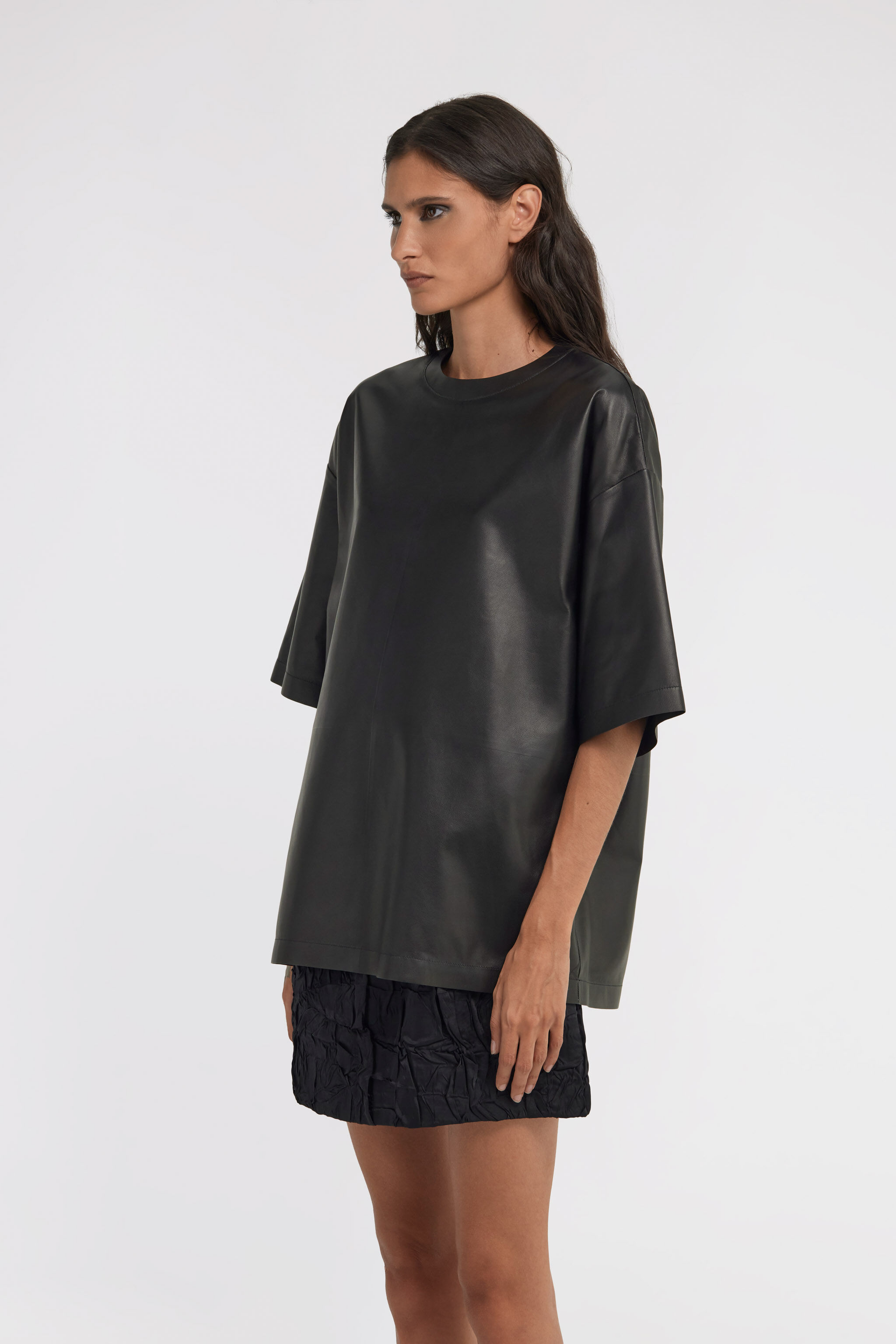 RC Leather T-shirt Schwarz TWP600-PN002