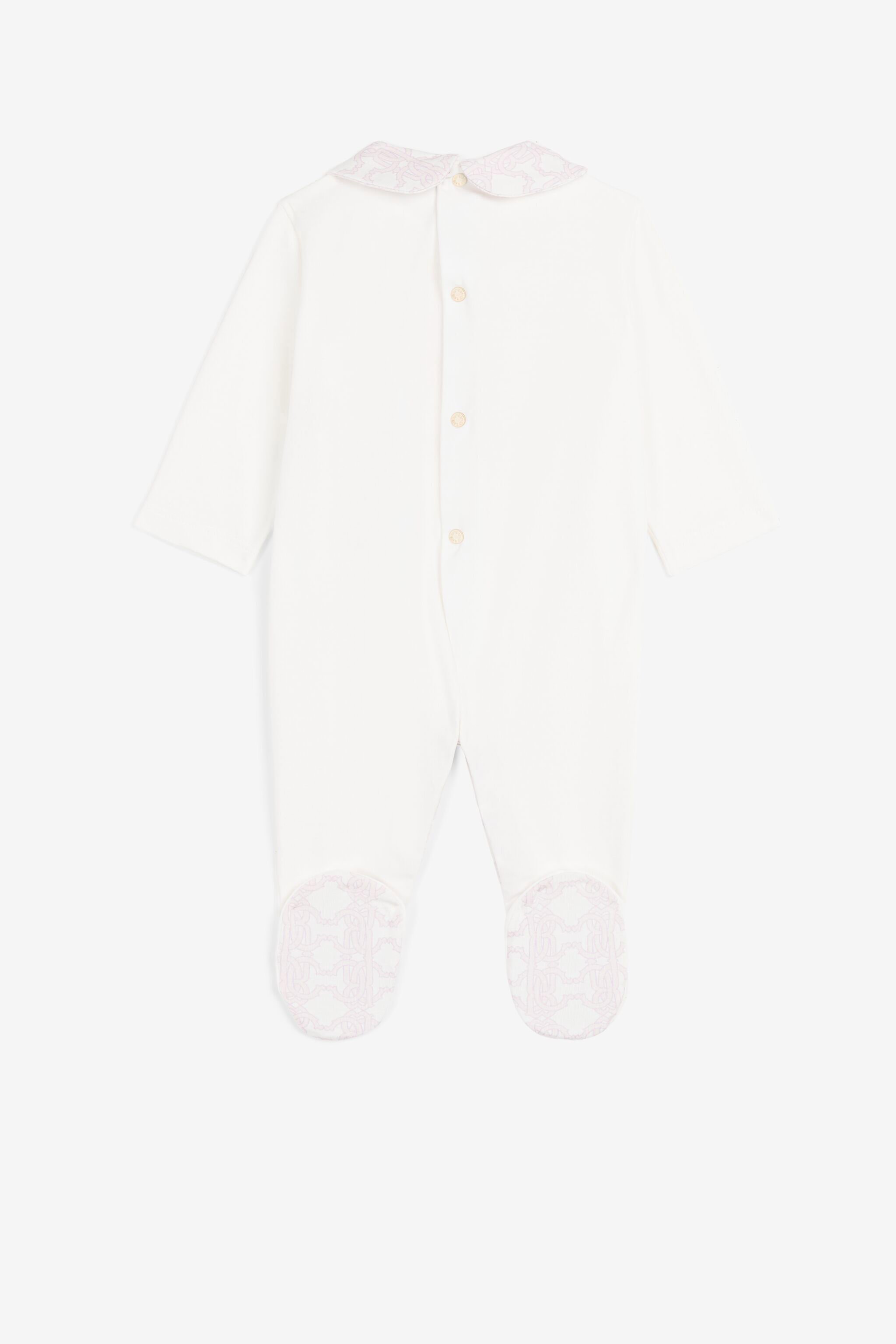 JU Logo embroidered babygrow set Pink QJT887-JV025