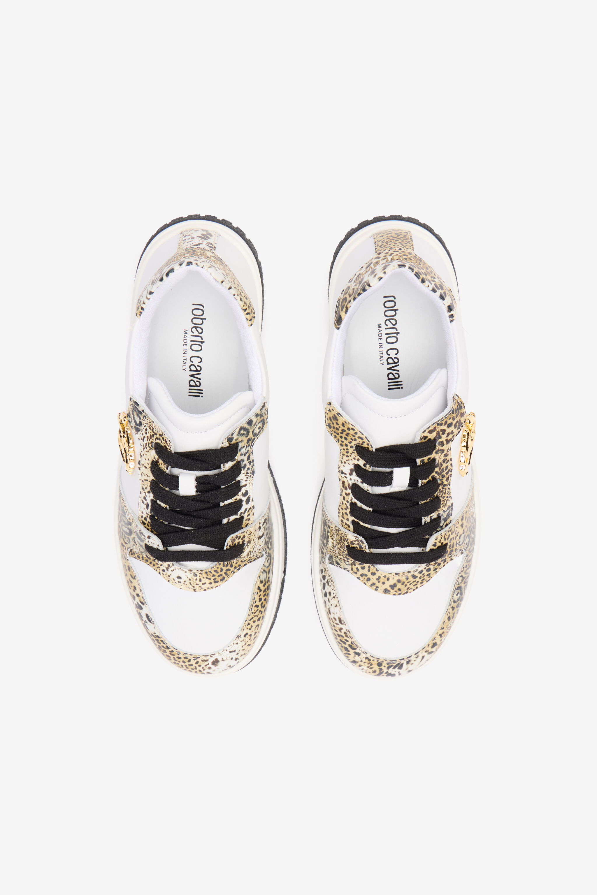RC Leopard Print Sneaker with Monogram RC WHITE/JAGUAR QOS01L-PZO17