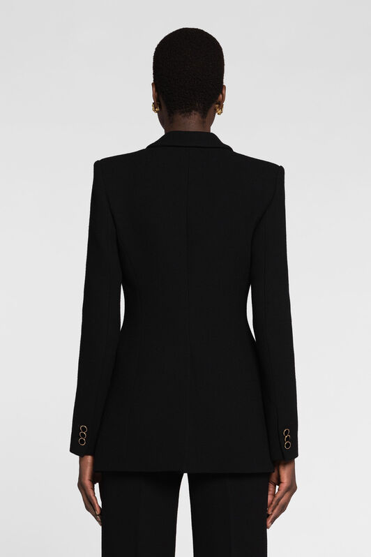 RC Single-Breasted Wool Blazer Black PKT401-WR013