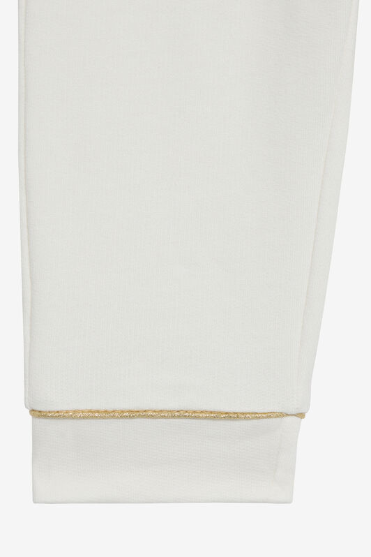 JU Milk White Track Pants with RC Monogram MILKY WHITE VJT201-CF050