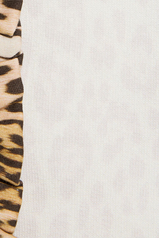JU Ivory Sweatshirt with Jaguar Skin Details AVORY VJT691-5OO52