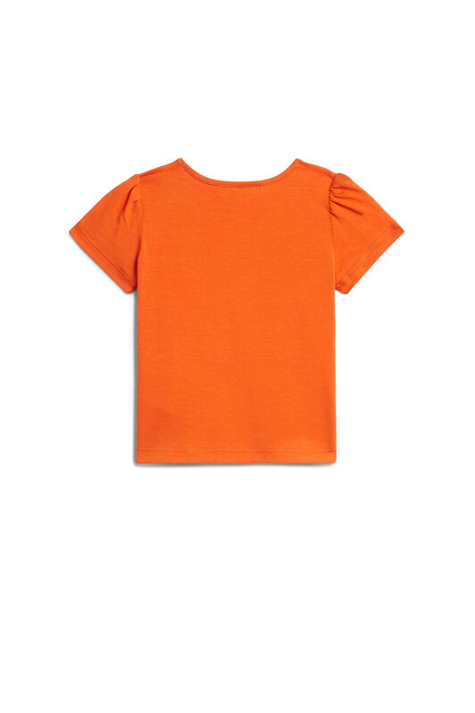 JU Pink logo embroidered T-shirt JU Pink logo embroidered T-shirt ORANGE/BLUE IJT636-JV025