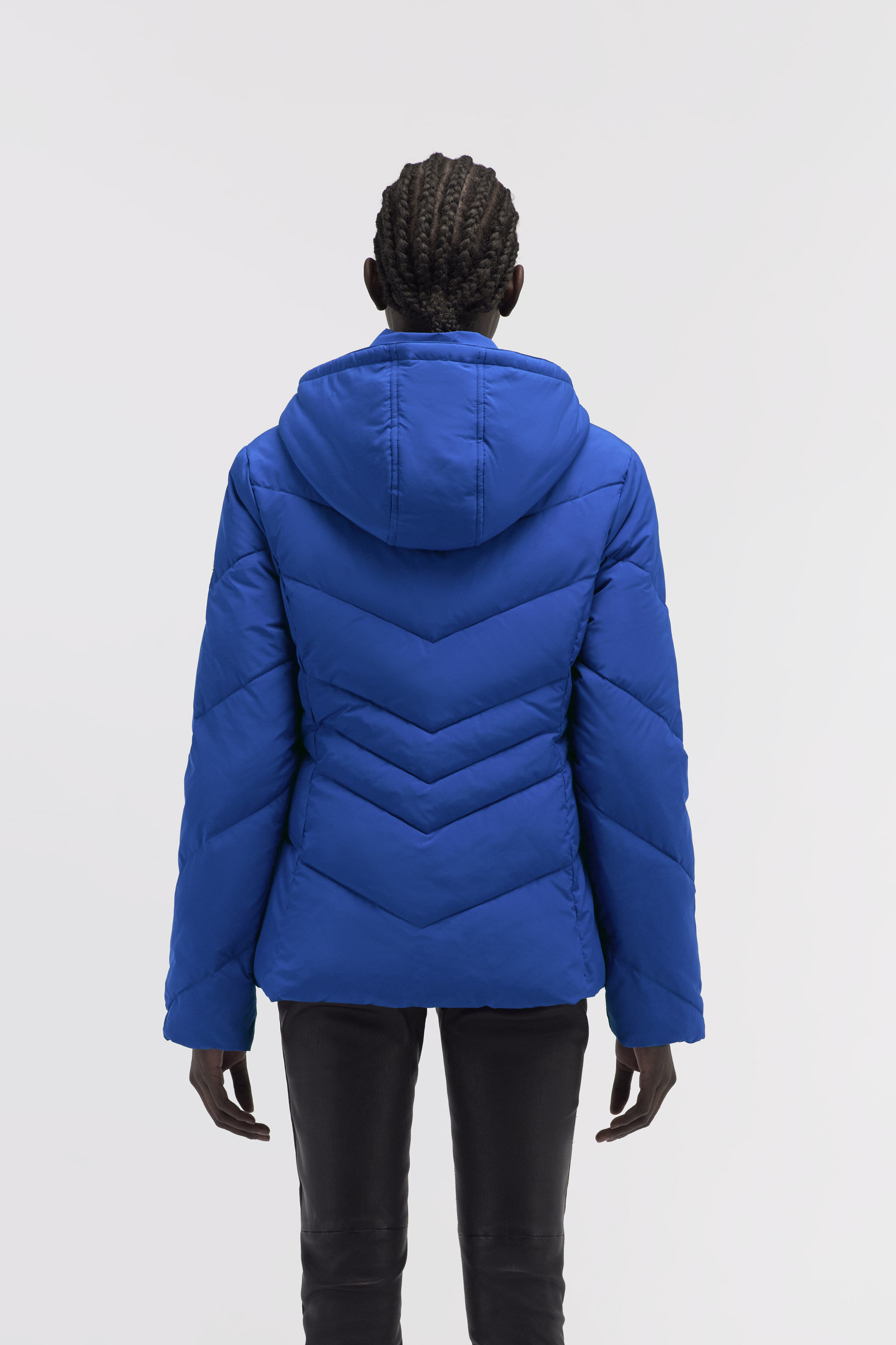 RC Short down jacket with logo Blue NOT40B-SB001