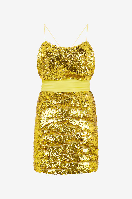 RC Yellow Dress With Sequins YELLOW WQT149-FT014