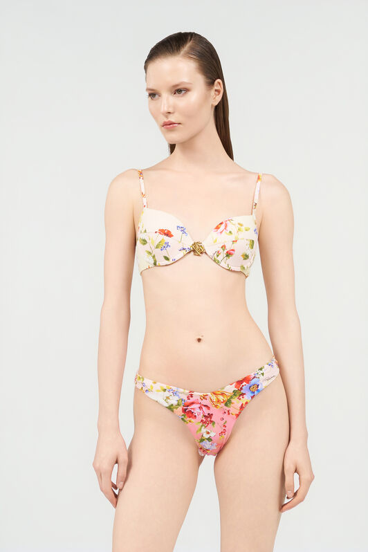 RC Slip Bikini Stampa Miami Flowers GREEN/FUCHSIA WQW002-HVR39