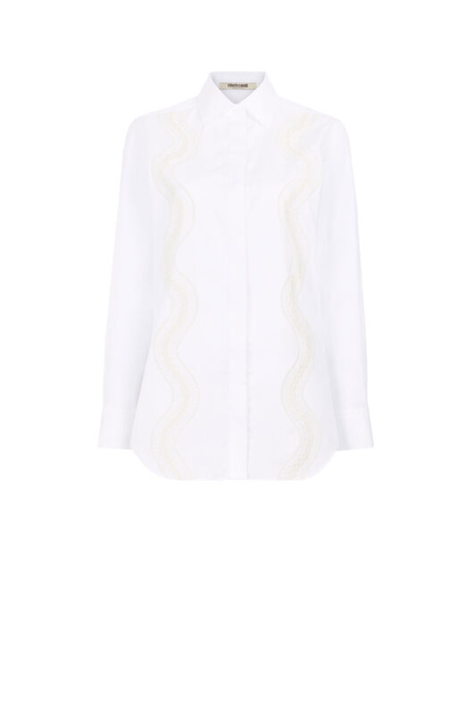 RC Crochet Lace-Trim Shirt OPTICAL WHITE JQT709-CH054