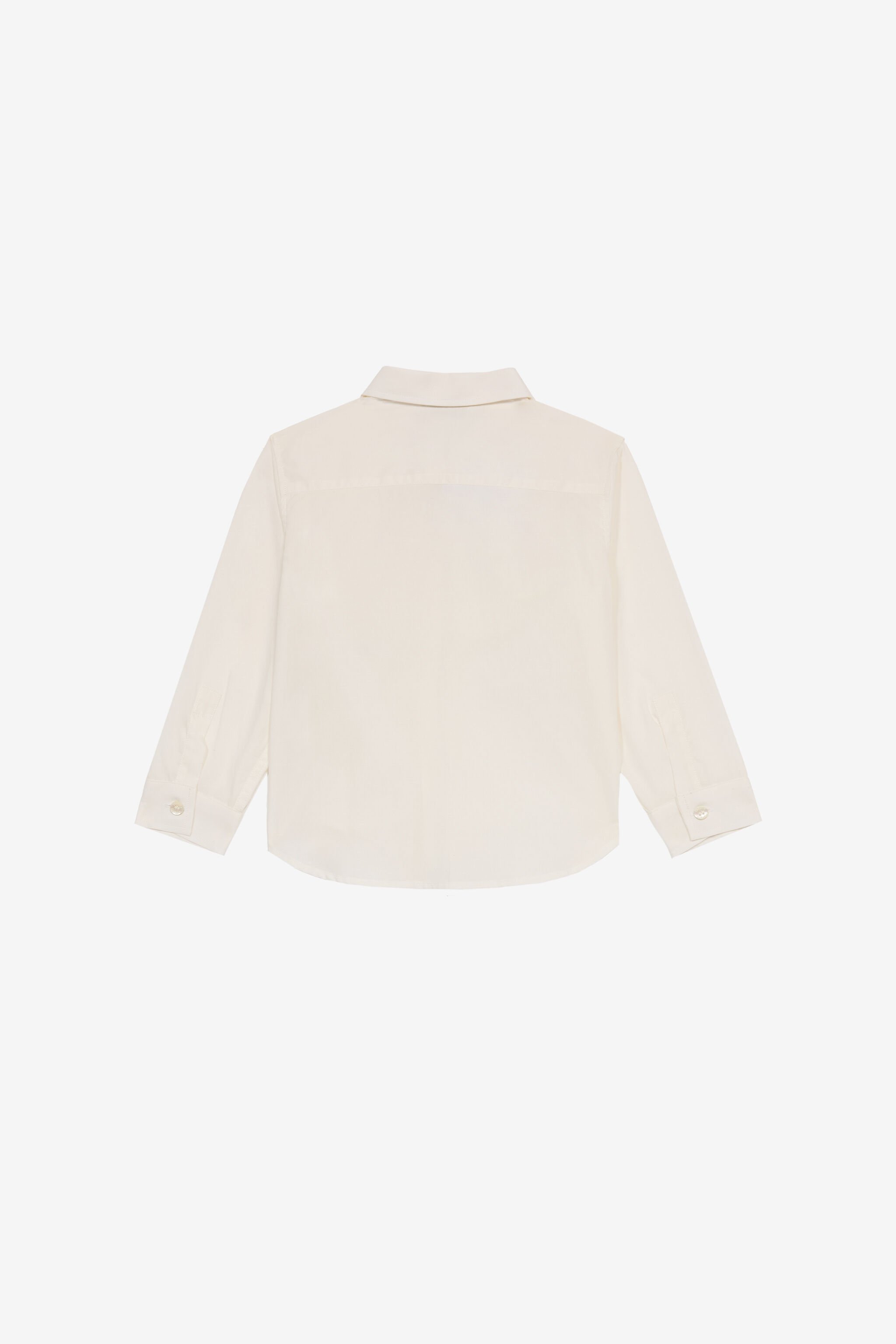 JU Shirt With Shirt Front And RC Monogram Ivory UJT702-CH004