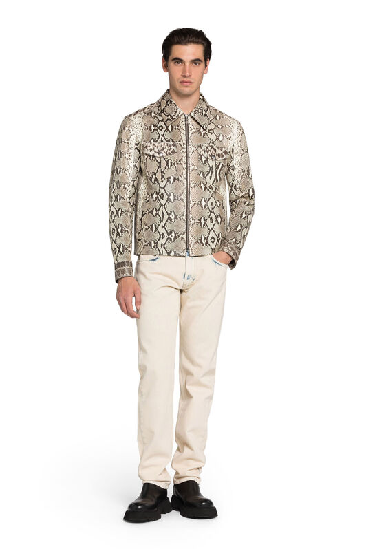 RC Mirror Snake Slim-Fit Jeans Ivory LNJ240-VT011