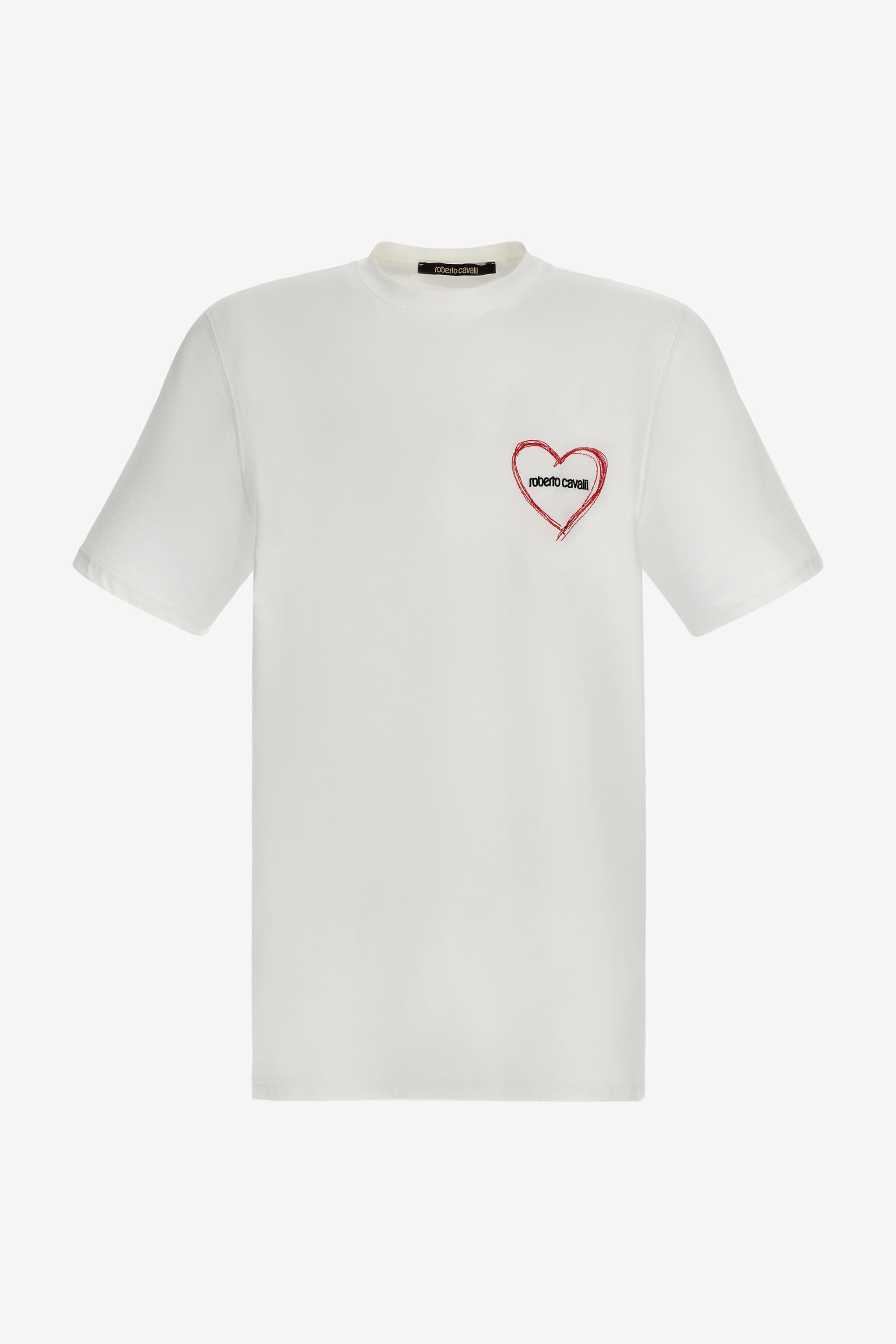 RC White T-Shirt With Heart Logo Embroidery White SRT61L-JD060